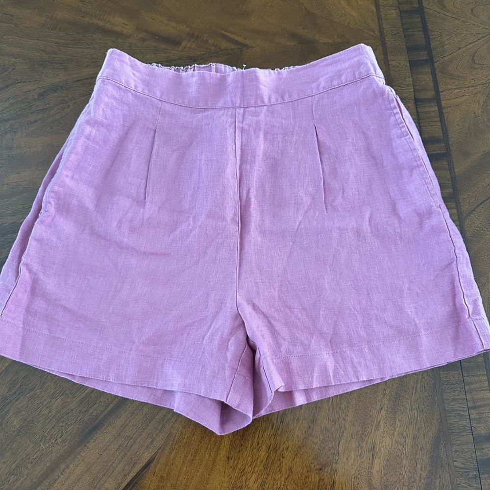 Madewell Pink High Waist Shorts with Tailored Design